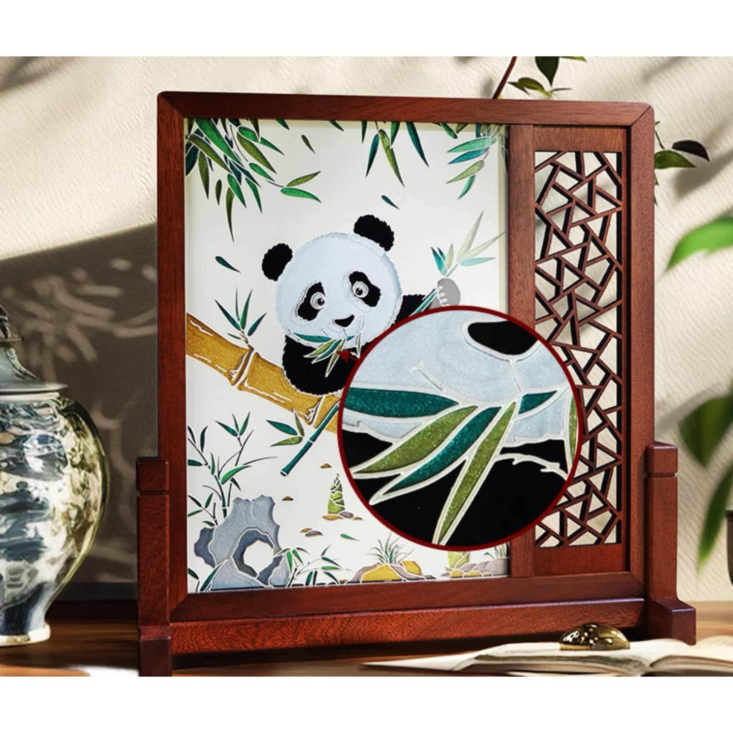 Double-Sided Hand-Carved Artistic Plate – A Modern Rebirth of Ancient Craftsmanship 🐼