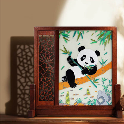 Double-Sided Hand-Carved Artistic Plate – A Modern Rebirth of Ancient Craftsmanship 🐼