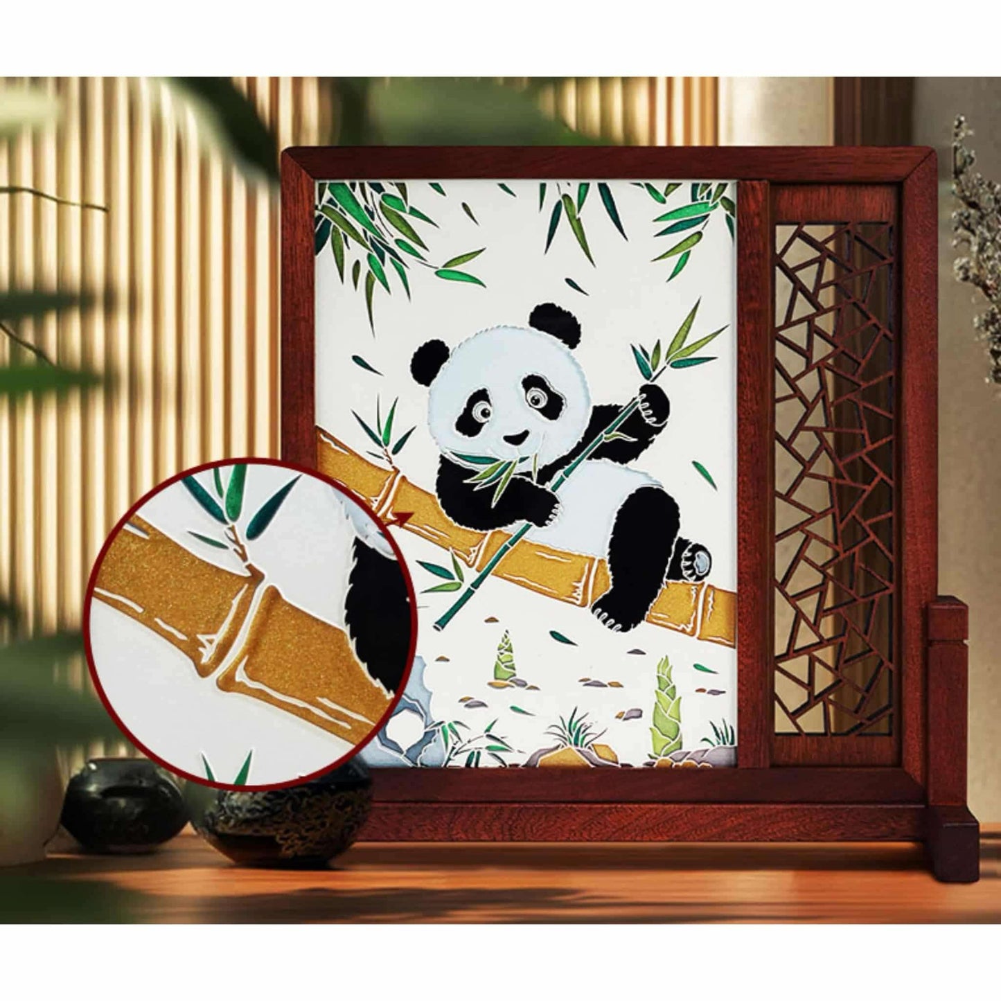Double-Sided Hand-Carved Artistic Plate – A Modern Rebirth of Ancient Craftsmanship 🐼