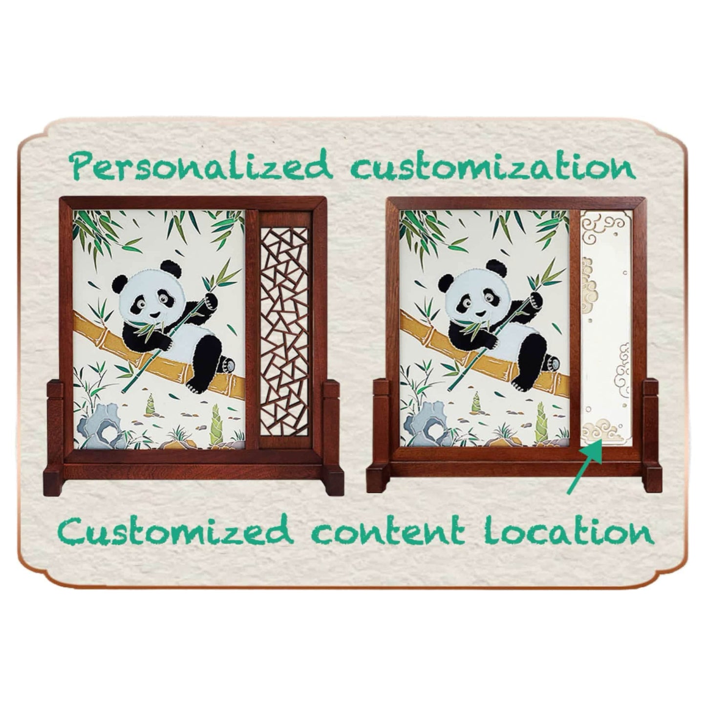 Double-Sided Hand-Carved Artistic Plate – A Modern Rebirth of Ancient Craftsmanship 🐼