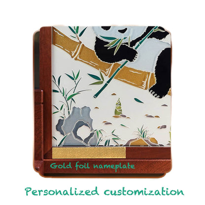 Double-Sided Hand-Carved Artistic Plate – A Modern Rebirth of Ancient Craftsmanship 🐼