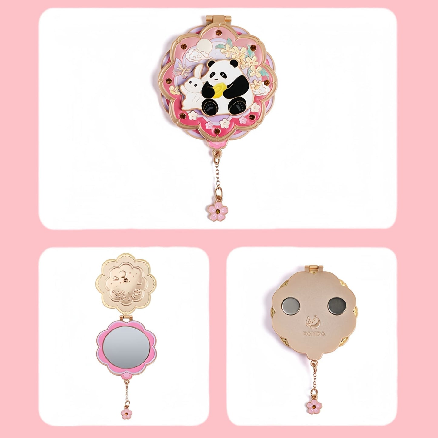 Magnetic Panda Mirror – Your Cutest Beauty Check-In Buddy 🐼✨