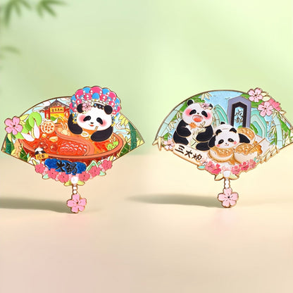 Hua Hua Panda Magnet Set – Sichuan Food & Landmarks Edition 🐼🍜🏯