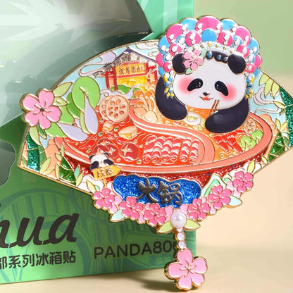 Hua Hua Panda Magnet Set – Sichuan Food & Landmarks Edition 🐼🍜🏯