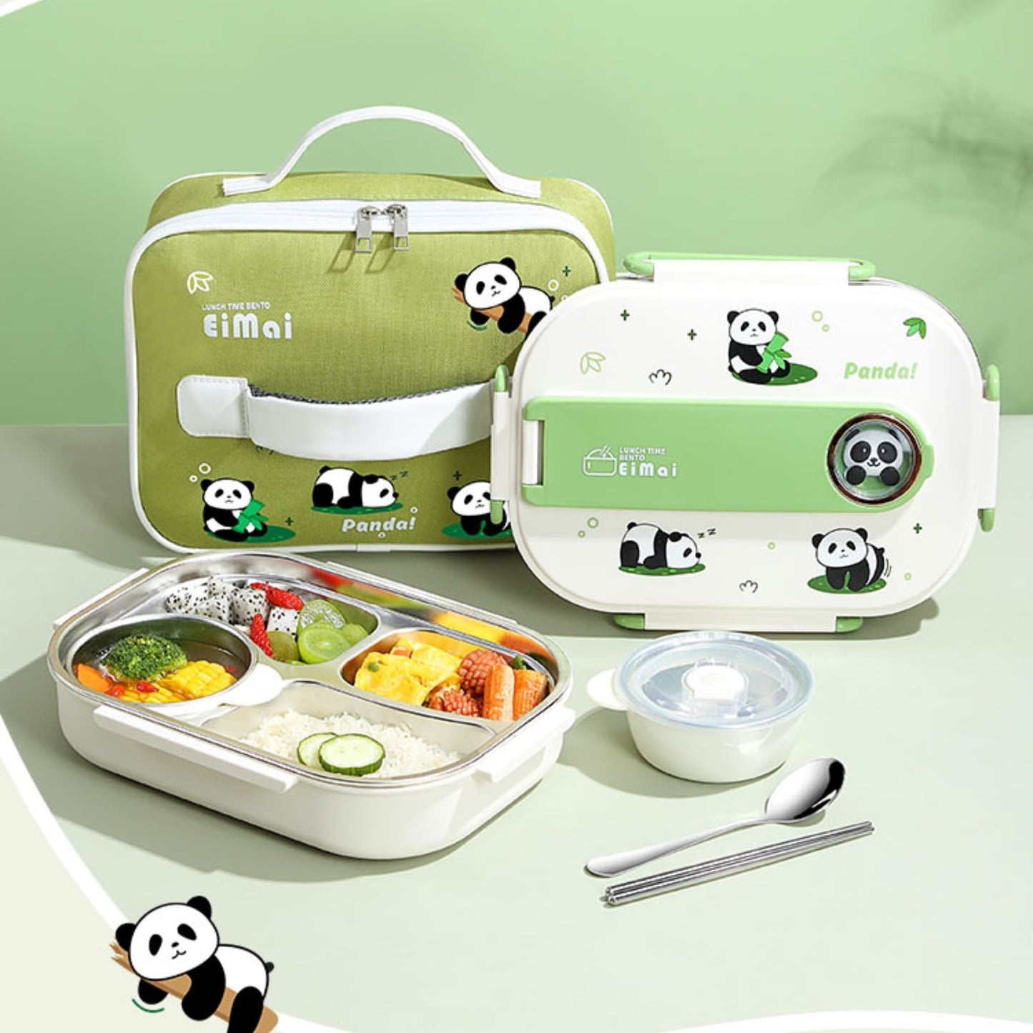 Panda Bento Lunch Box – Stainless Steel, Leak-Proof & Full of Joy 🐼🍱