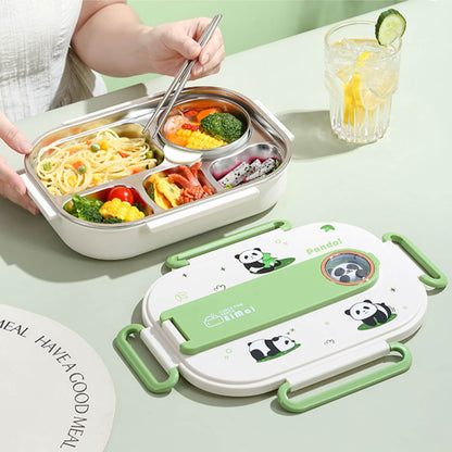 Panda Bento Lunch Box – Stainless Steel, Leak-Proof & Full of Joy 🐼🍱